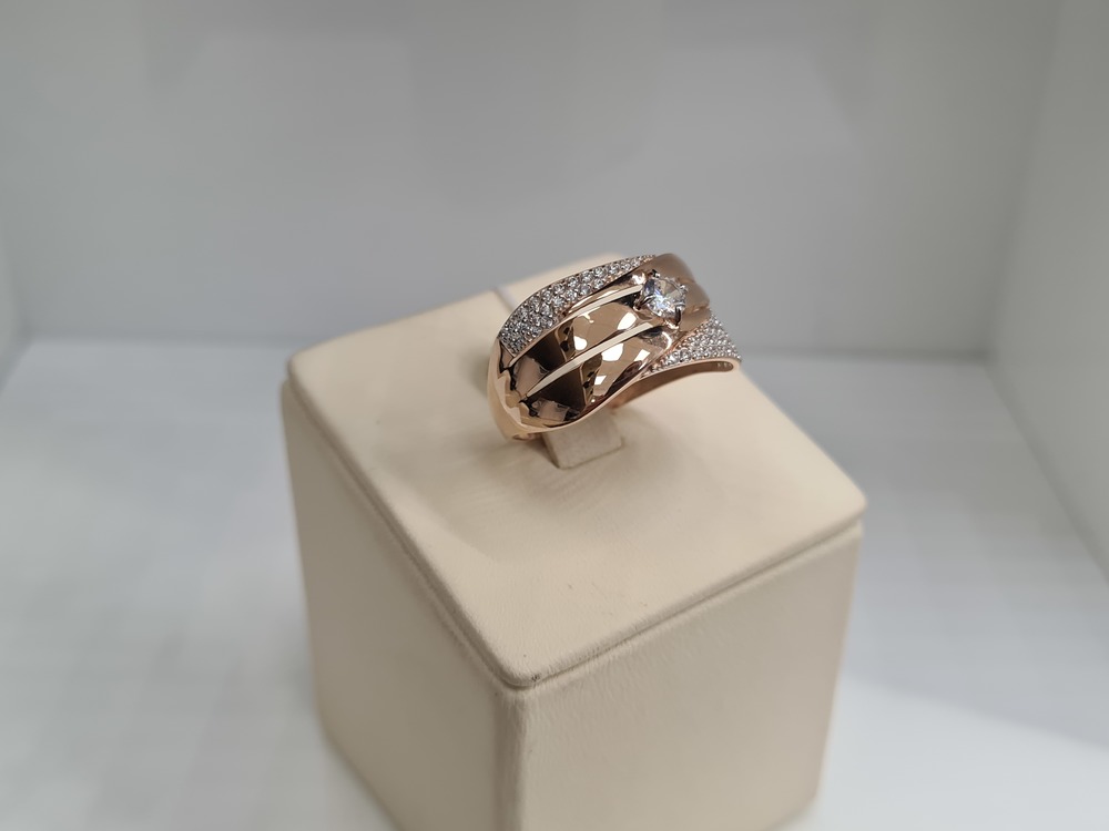 КОЛЬЦО С КАМНЯМИ (Au 585)