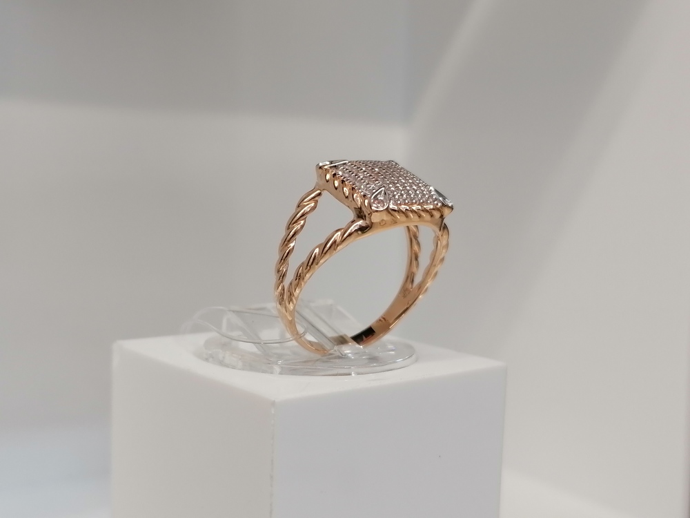 КОЛЬЦО С КАМНЯМИ (Au 585)