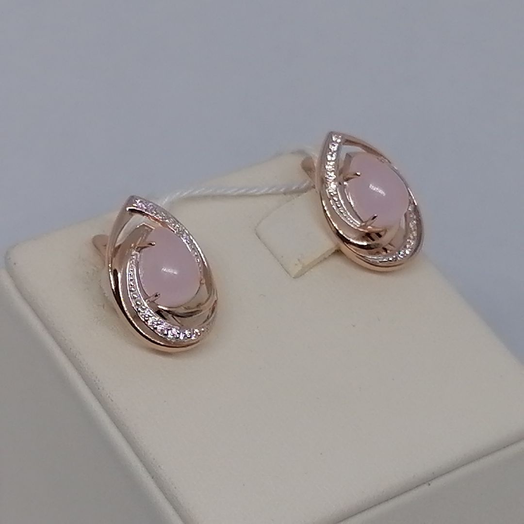 СКМИ585 СЕРЬГИ С КАМНЯМИ (Au 585)