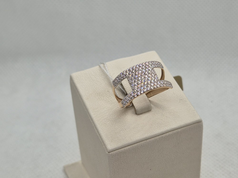 КОЛЬЦО С КАМНЯМИ (Au 585)