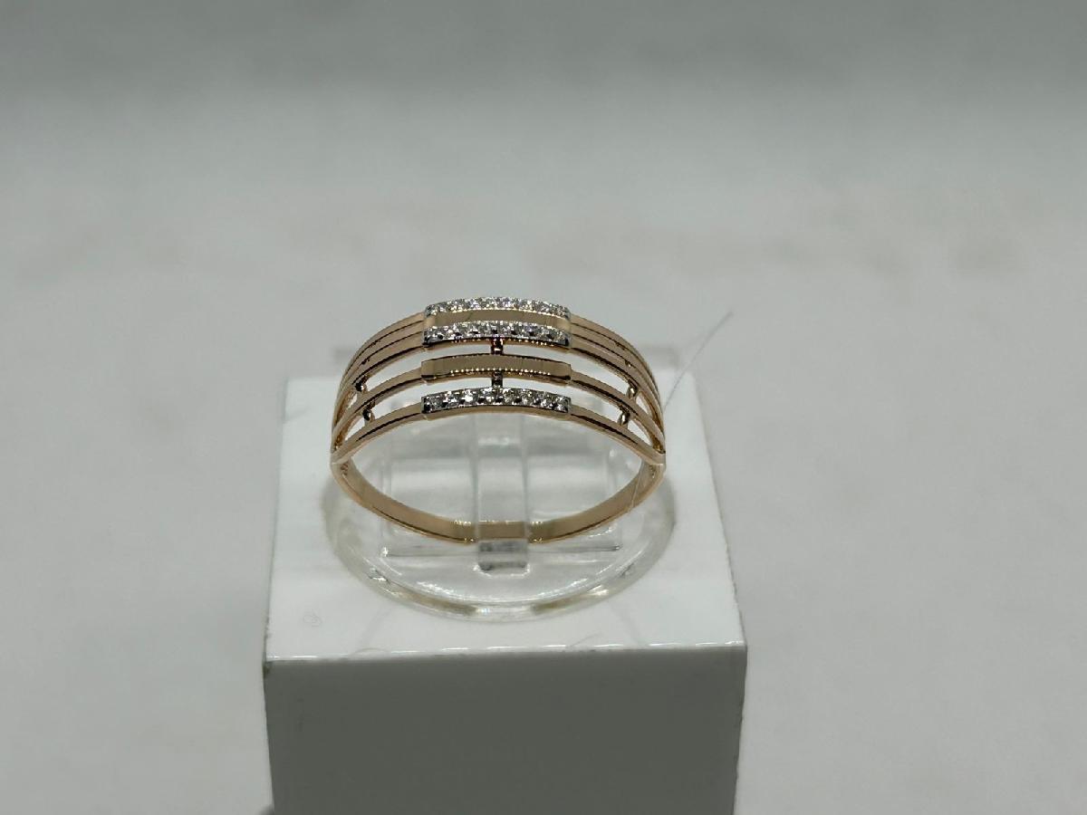 КОЛЬЦО С КАМНЯМИ (Au 585)