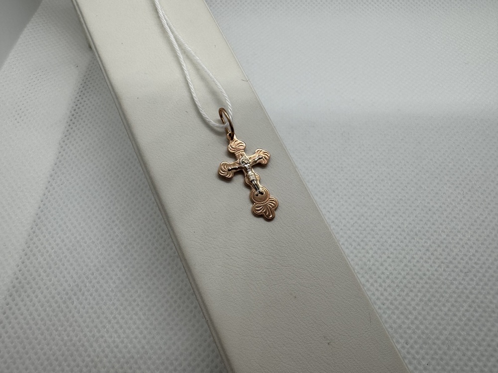 ПОДКБК375 ПОДВЕСКА КРЕСТ БЕЗ КАМНЯ (Au 375)