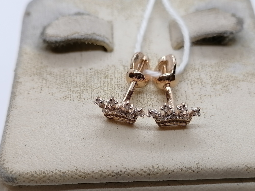 СПУС585 СЕРЬГИ ПУСЕТЫ (Au 585)