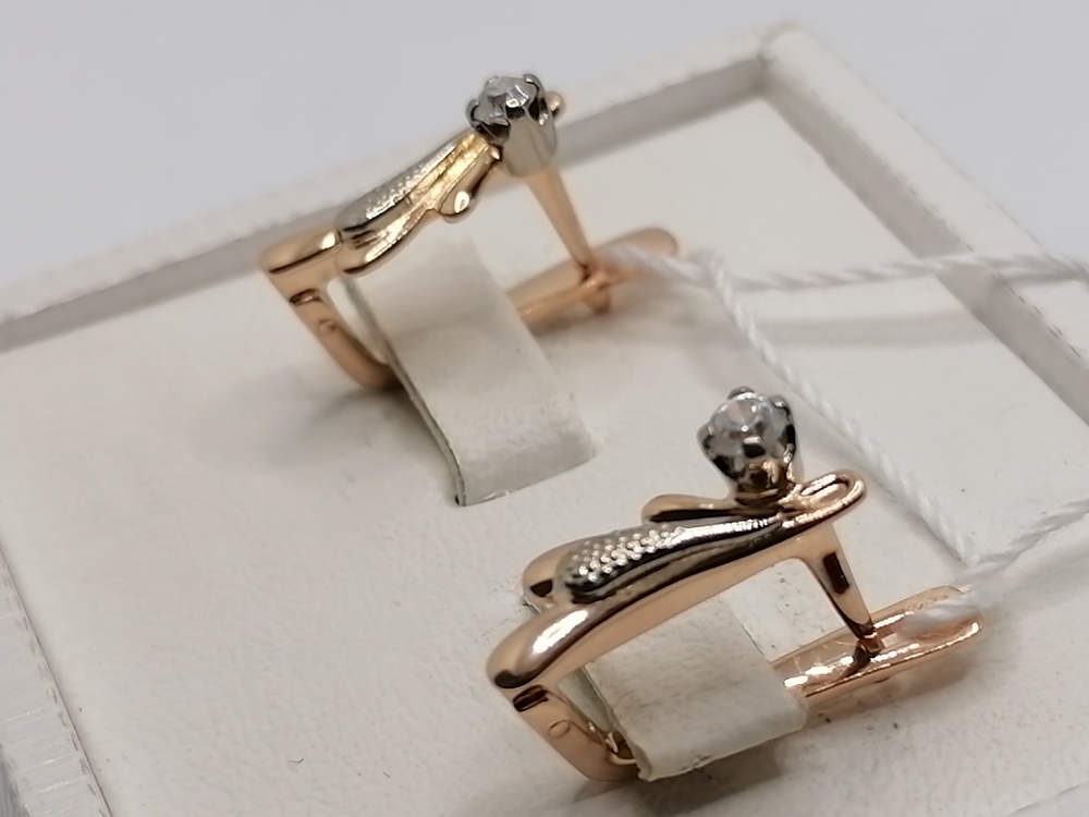 СЕРЬГИ С КАМНЕМ (Au 585)