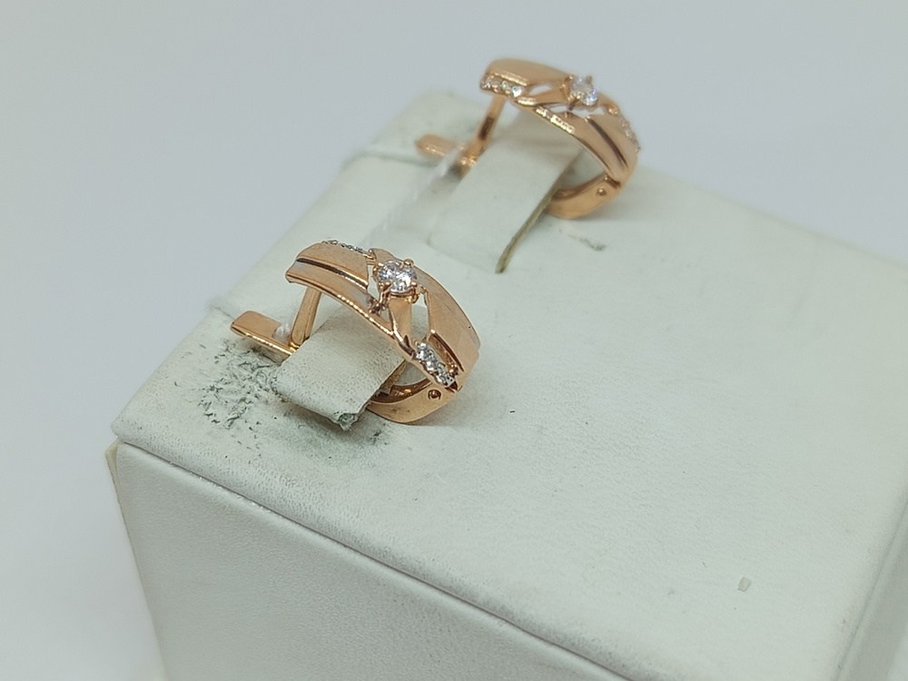 СКМИ585 СЕРЬГИ С КАМНЯМИ (Au 585)