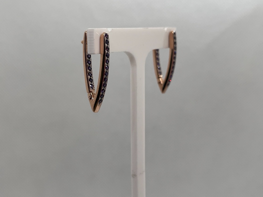 СКМИ585 СЕРЬГИ С КАМНЯМИ (Au 585)