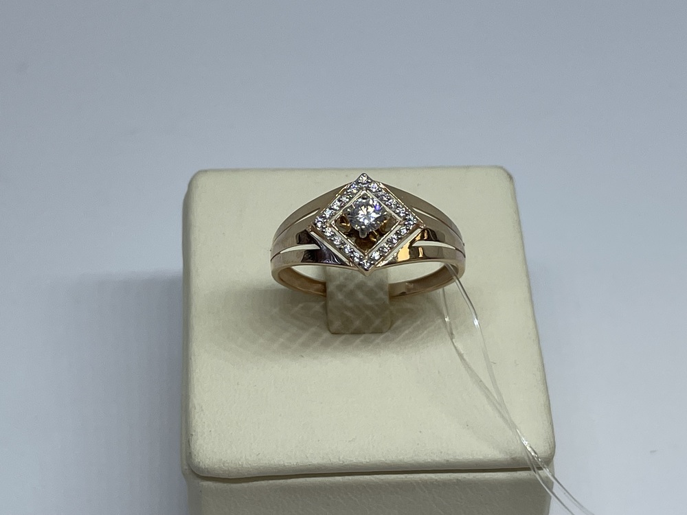 КОЛЬЦО С КАМНЯМИ (Au 585)