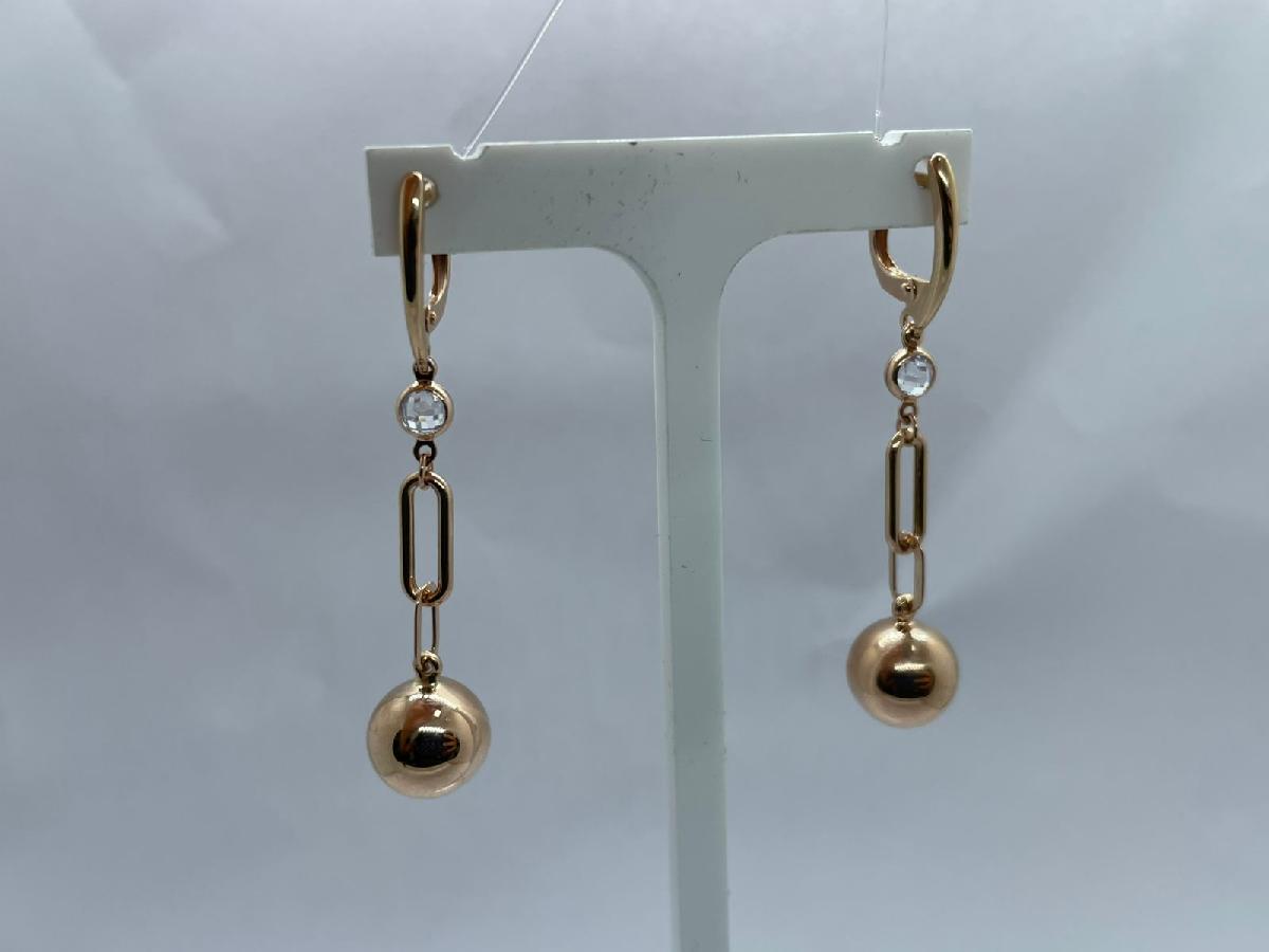 СЕРЬГИ С КАМНЕМ (Au 585) СЕРЬГИ С КАМНЕМ (Au 585)