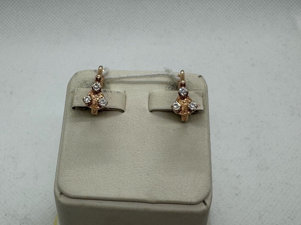 СКМИ583 СЕРЬГИ С КАМНЯМИ (Au 583)