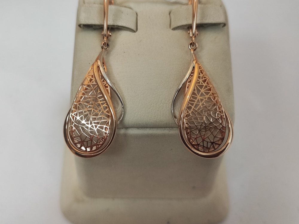 СБКМ585 СЕРЬГИ БЕЗ КАМНЯ (Au 585)