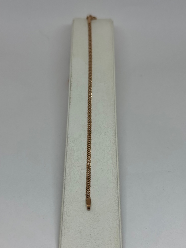 БРАСЛЕТ ПУСТОТЕЛЫЙ Ромб двойной Au 585