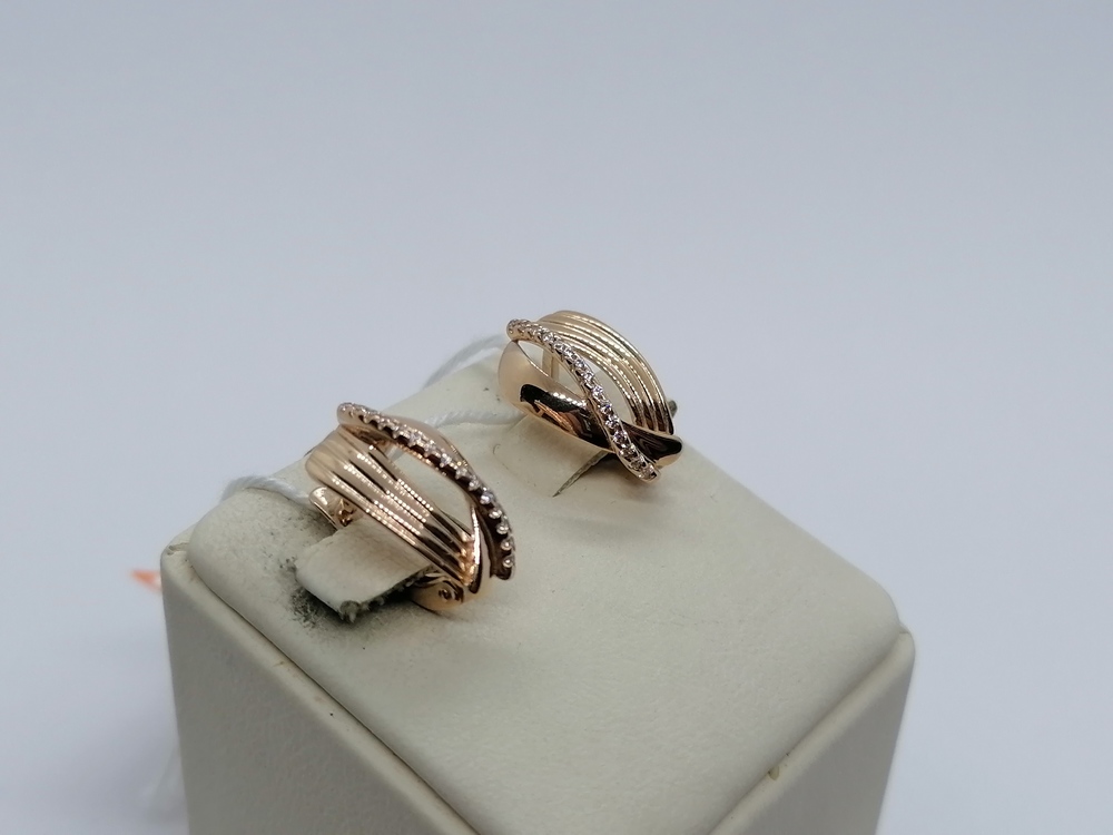 СКМИ585 СЕРЬГИ С КАМНЯМИ (Au 585)