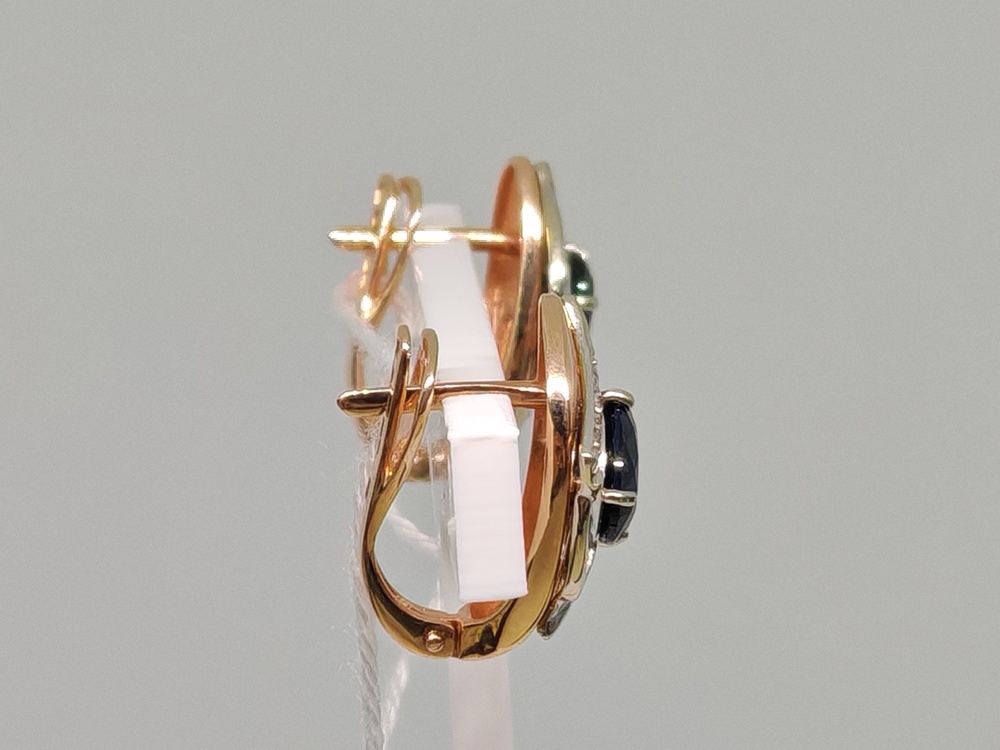 СКМИ585 СЕРЬГИ С КАМНЯМИ (Au 585)