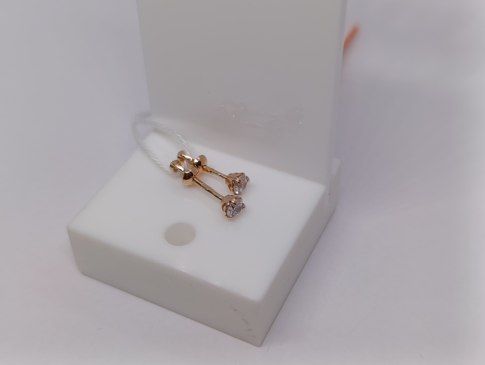 СПУС585 СЕРЬГИ ПУСЕТЫ (Au 585)