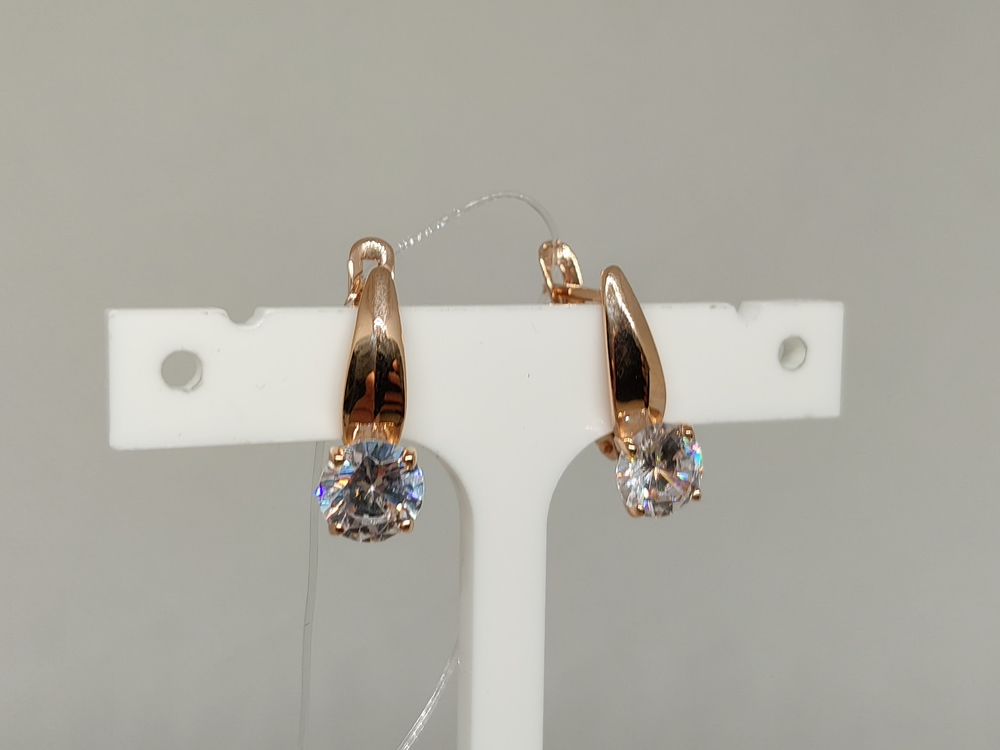 СЕРЬГИ С КАМНЕМ (Au 585)