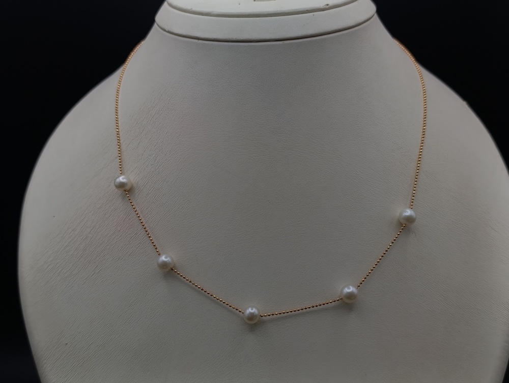 КОЛЬЕ С КАМНЯМИ Au 585