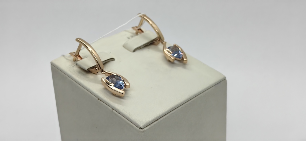 СЕРЬГИ С КАМНЕМ (Au 585)