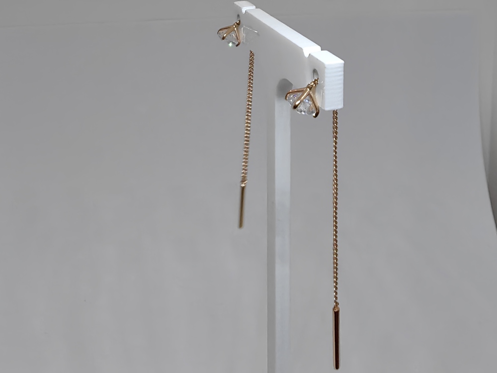 СЕРЬГИ ПРОДЕВКИ с камнем (Au 585)