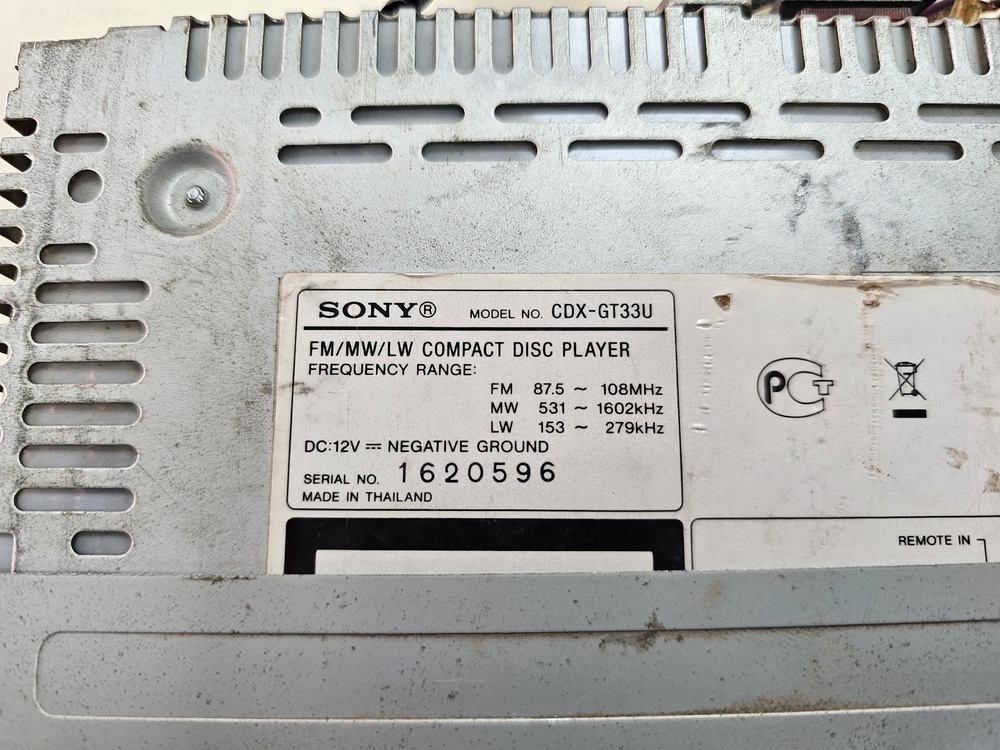 Автомагнитола SONY CDX-GT33U
