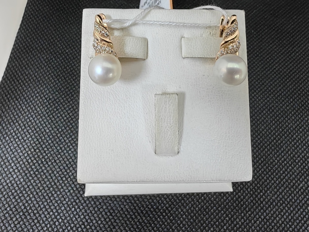 СКМИ585 СЕРЬГИ С КАМНЯМИ (Au 585)