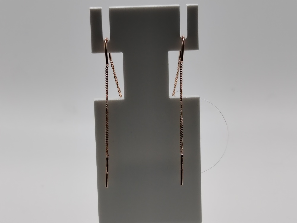 СЕРЬГИ ПРОДЕВКИ с камнем (Au 585)