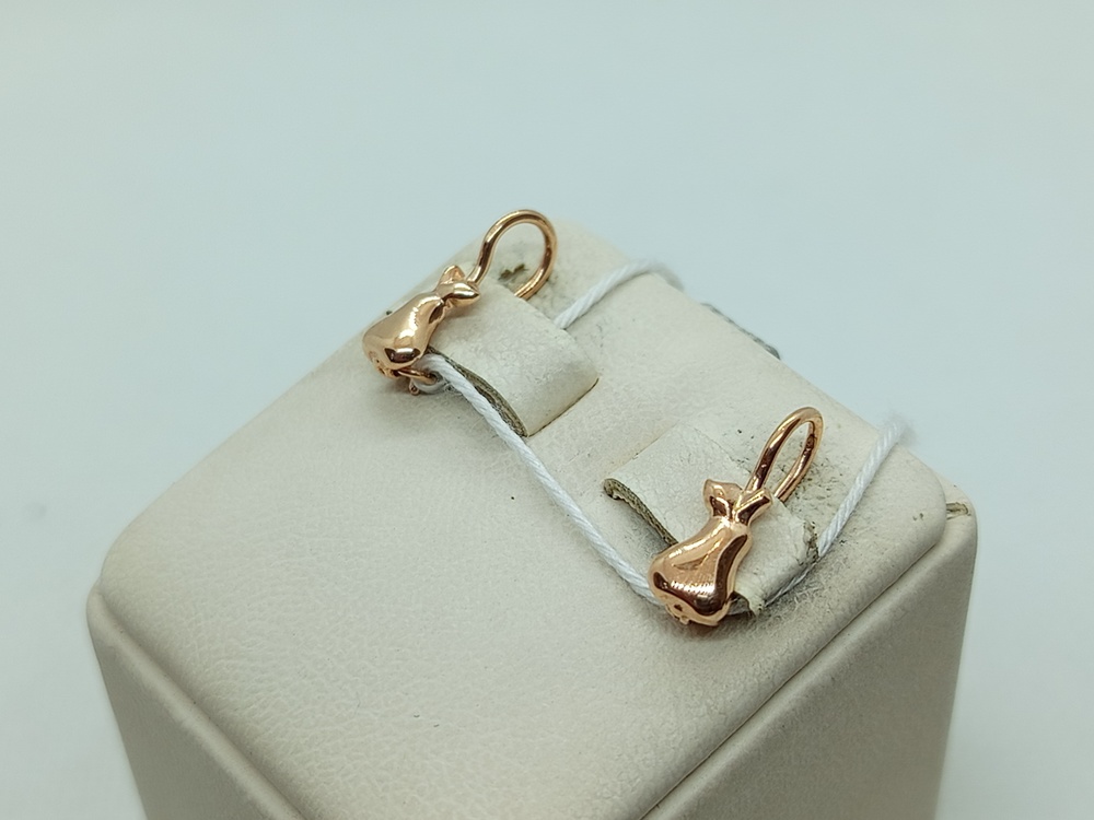 СБКМ585 СЕРЬГИ БЕЗ КАМНЯ (Au 585)