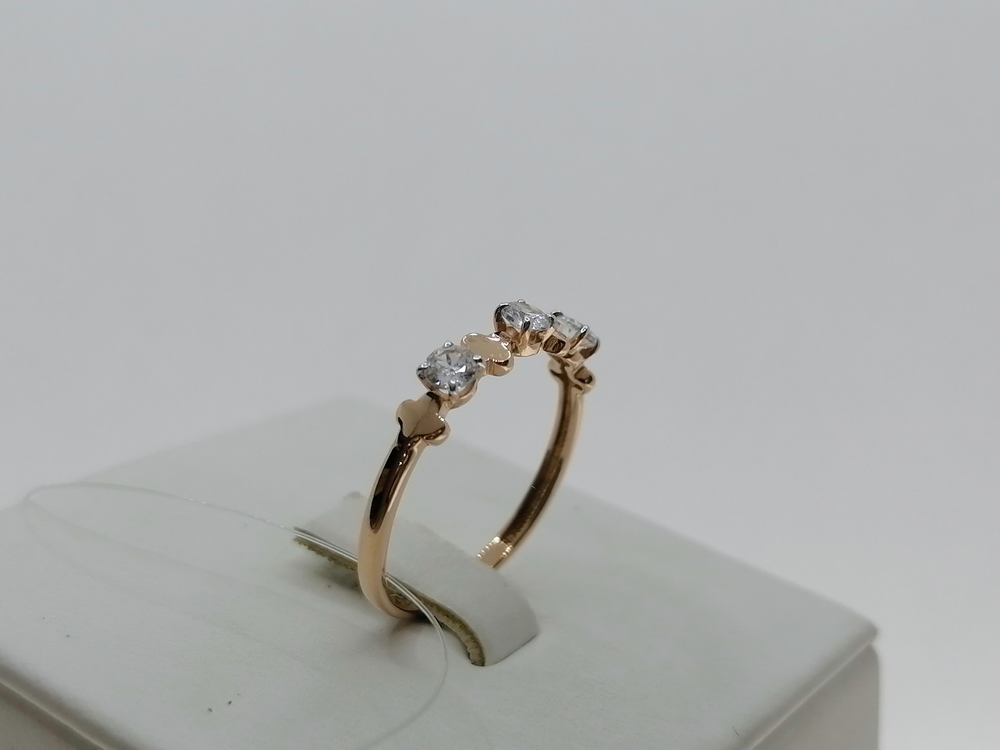 КОЛЬЦО С КАМНЯМИ (Au 585)