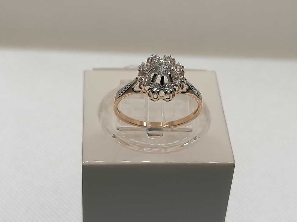 КОЛЬЦО С КАМНЯМИ (Au 585)