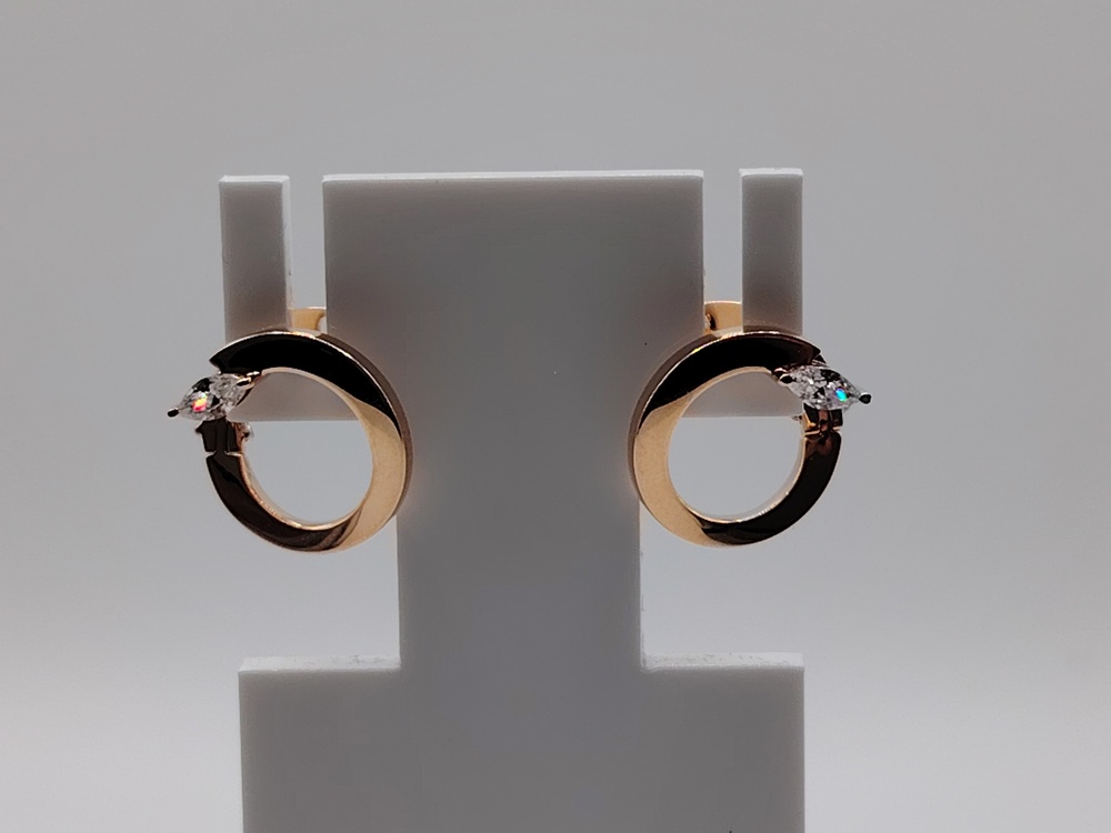 СЕРЬГИ С КАМНЕМ (Au 585)