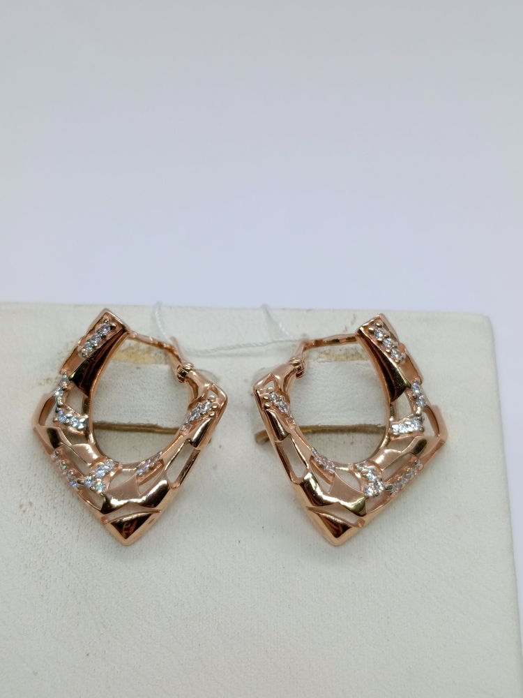 СКМИ585 СЕРЬГИ С КАМНЯМИ (Au 585)