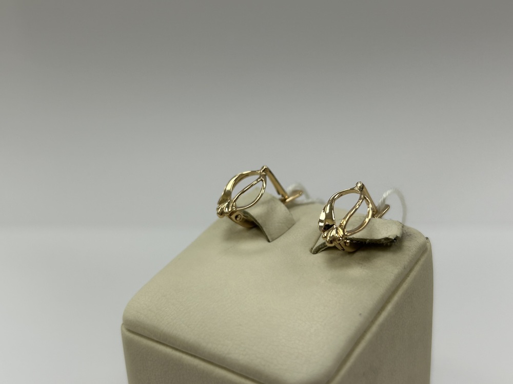 СБКМ585 СЕРЬГИ БЕЗ КАМНЯ (Au 585)