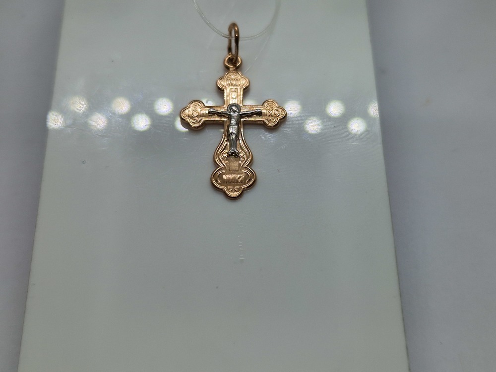 ПОДВЕСКА КРЕСТ без камня (Au 585)