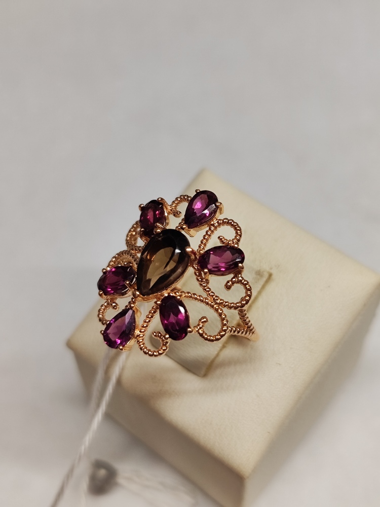 КОЛЬЦО С КАМНЯМИ (Au 585)