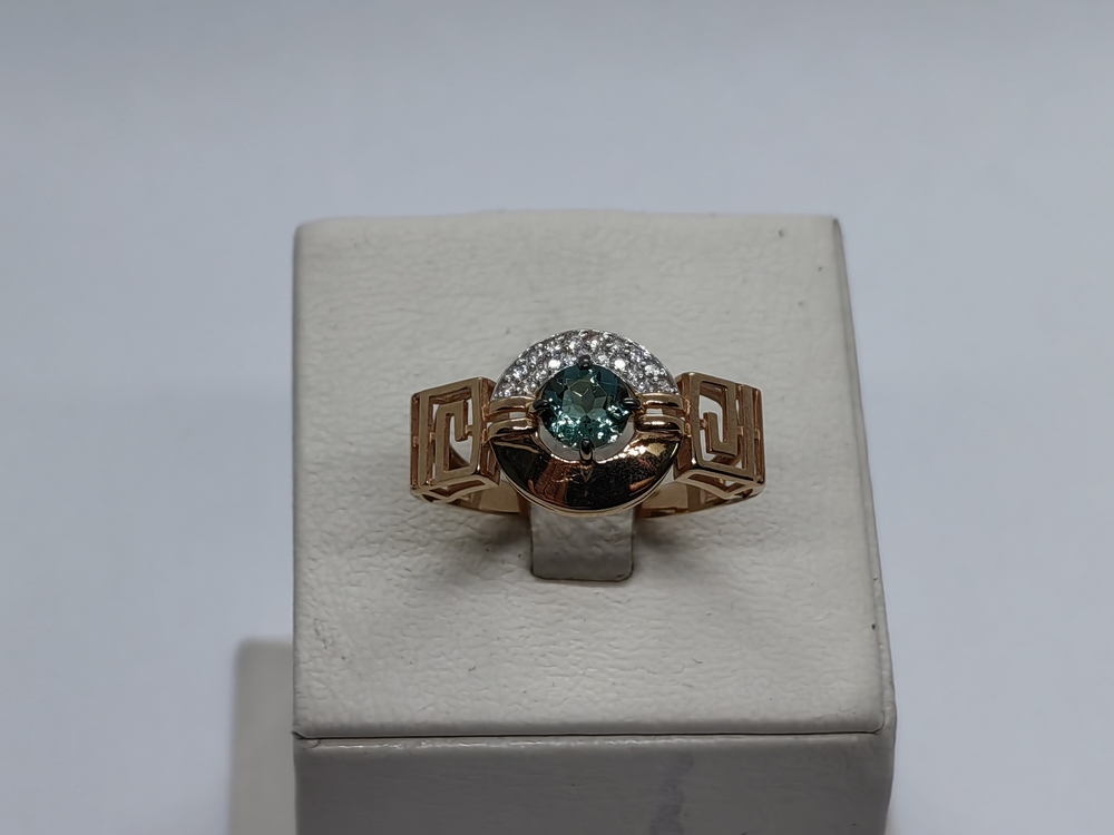 КОЛЬЦО С КАМНЯМИ (Au 585)