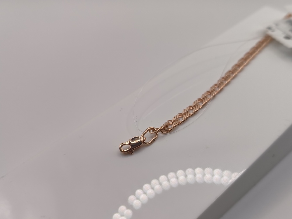 БРАСЛЕТ ПУСТОТЕЛЫЙ Ромб двойной (Au 585)