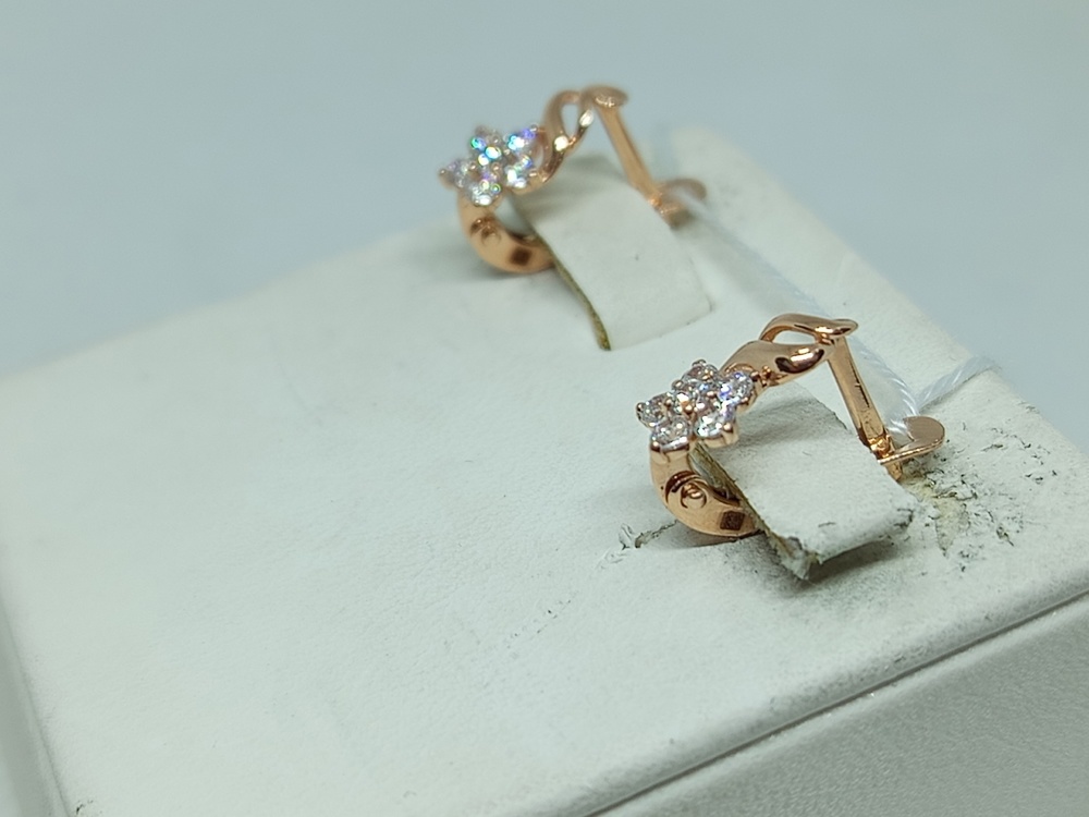 СКМИ585 СЕРЬГИ С КАМНЯМИ (Au 585)