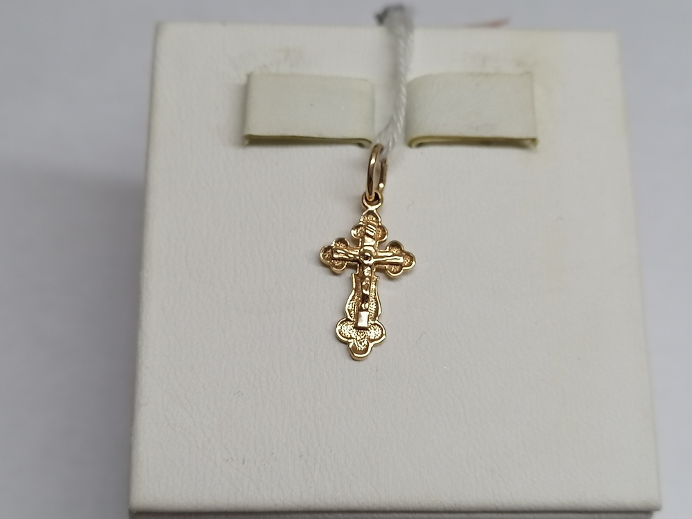 ПОДВЕСКА КРЕСТ БЕЗ КАМНЯ (Au 585)
