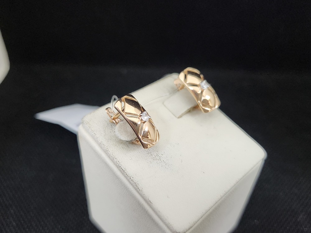 СЕРЬГИ С КАМНЕМ (Au 585)