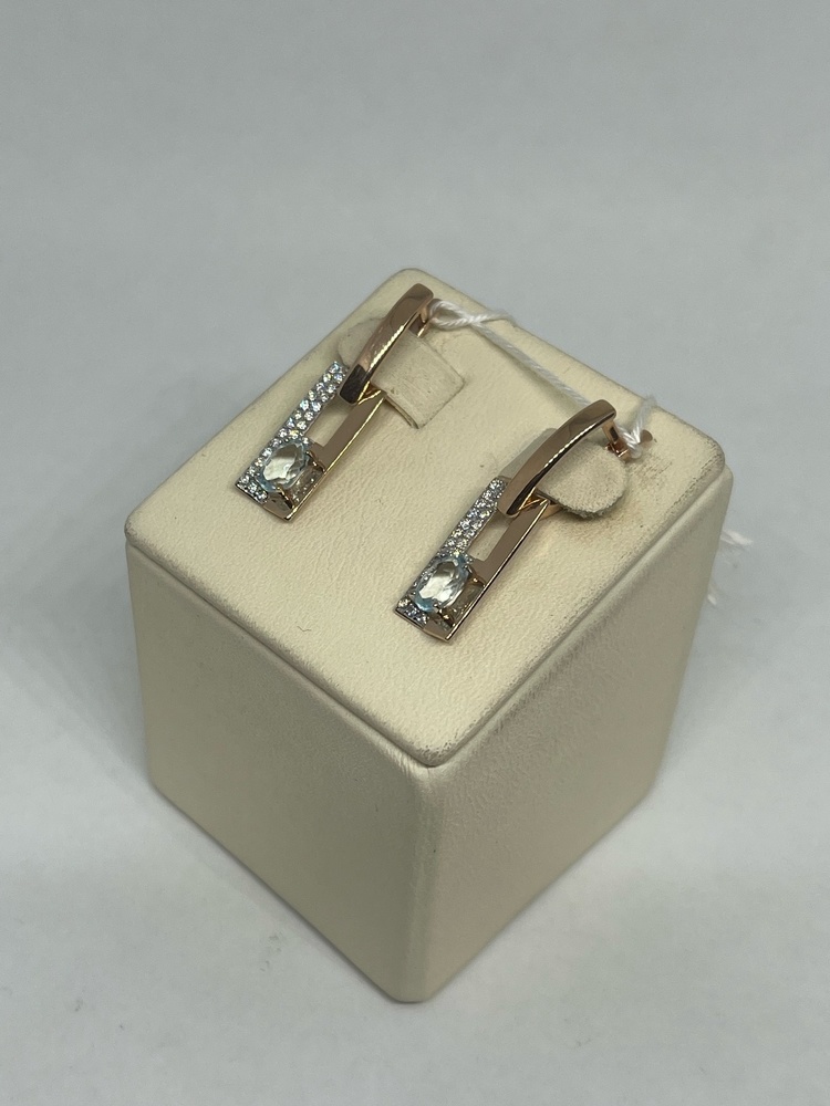 СКМИ585 СЕРЬГИ С КАМНЯМИ (Au 585)