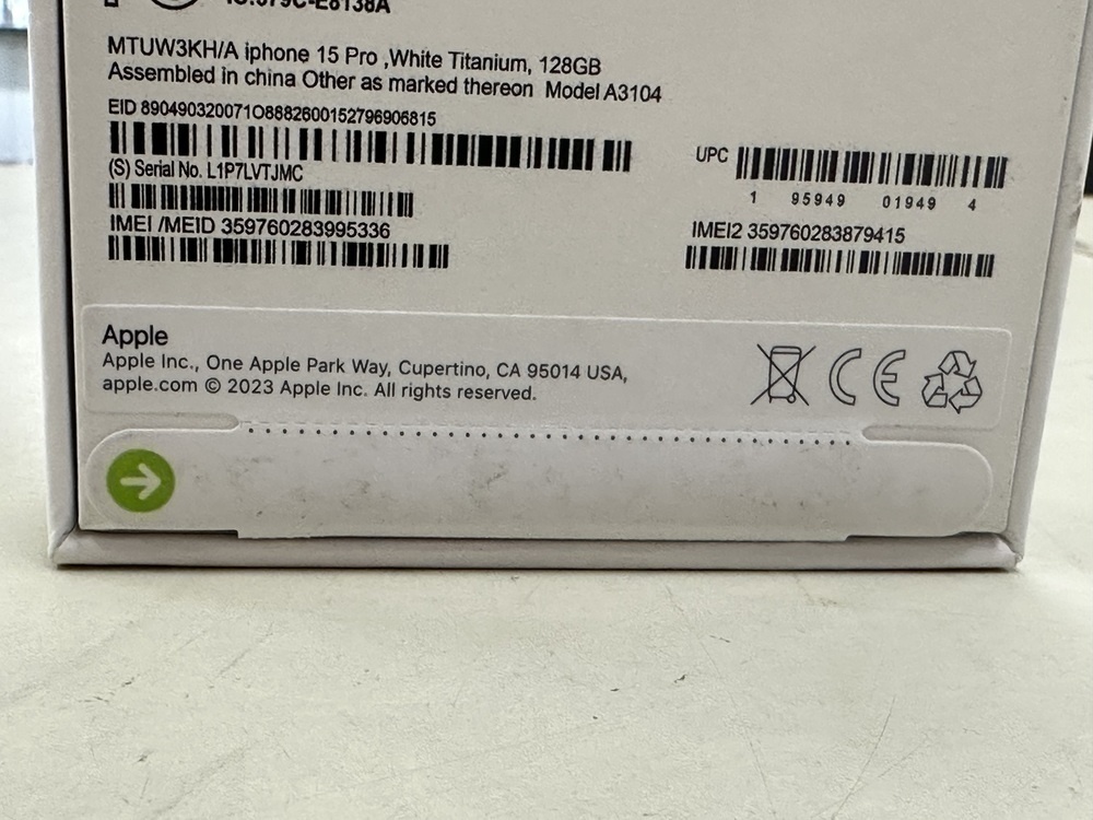 Смартфон Apple Iphone 15 Pro 128Gb