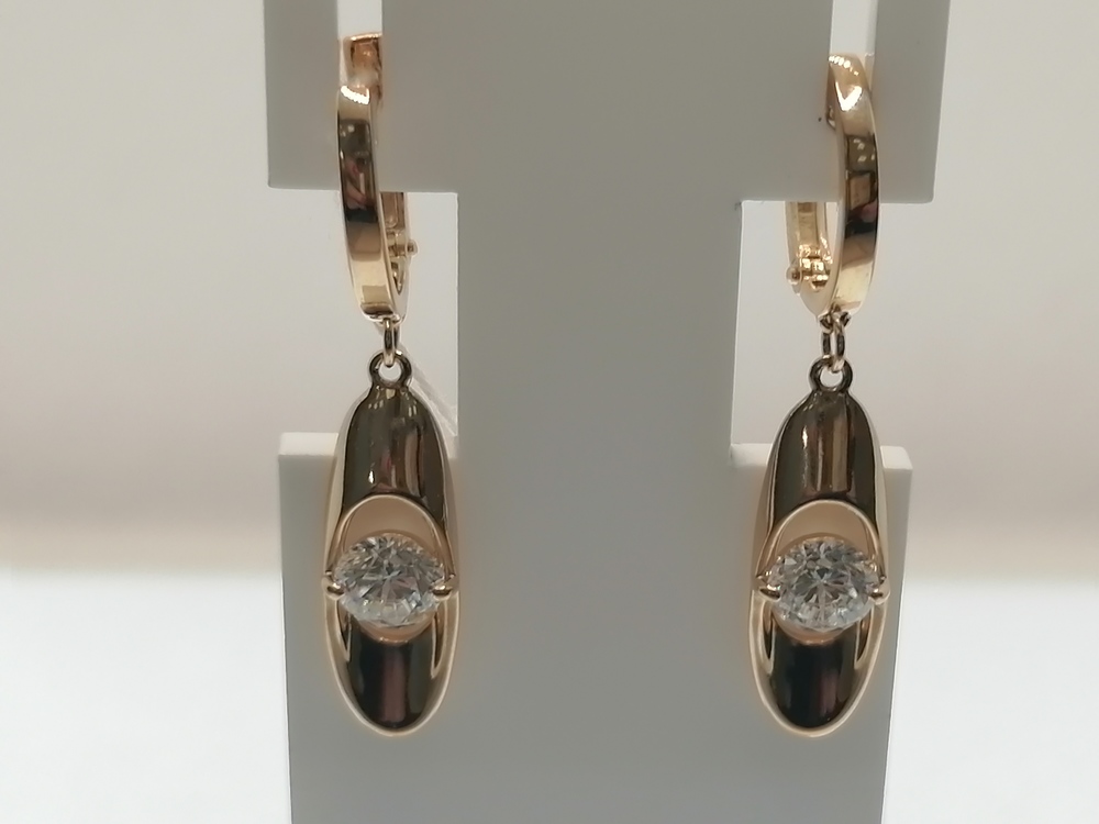 СЕРЬГИ С КАМНЕМ (Au 585)