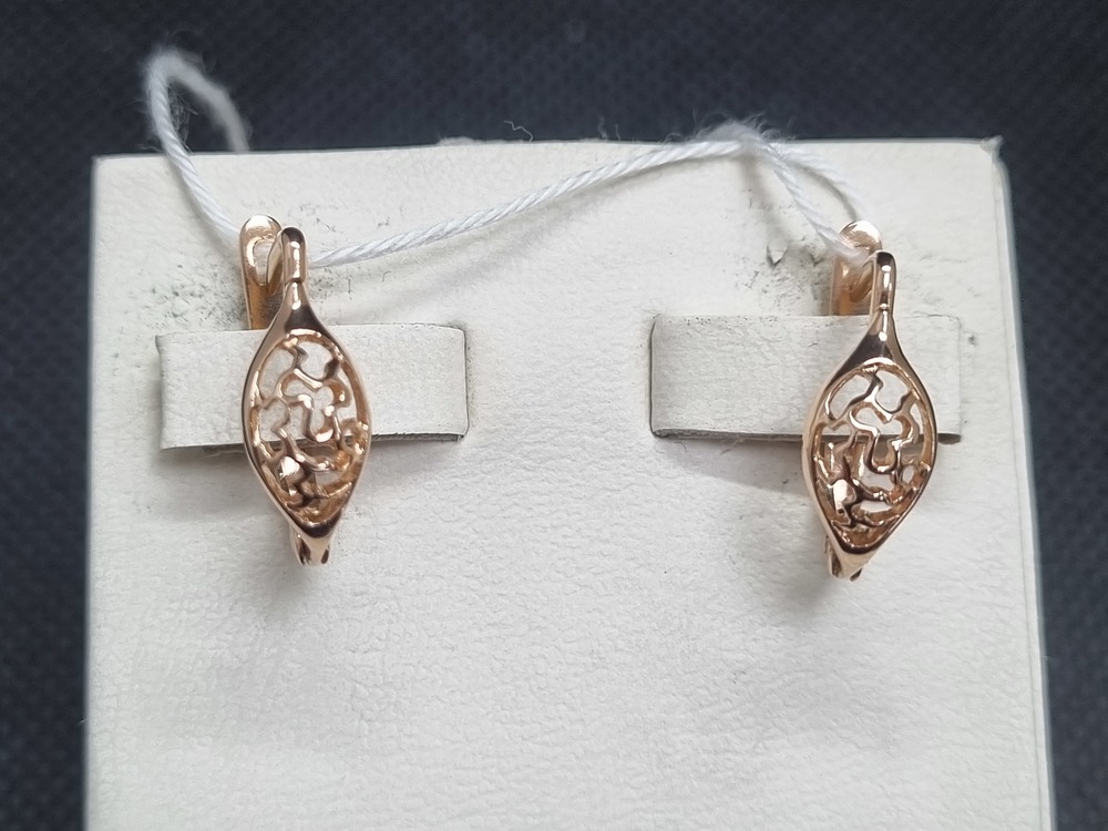 СЕРЬГИ БЕЗ КАМНЯ (Au 585)