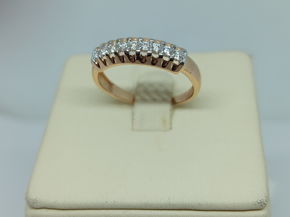 КОЛЬЦО С КАМНЯМИ (Au 585)