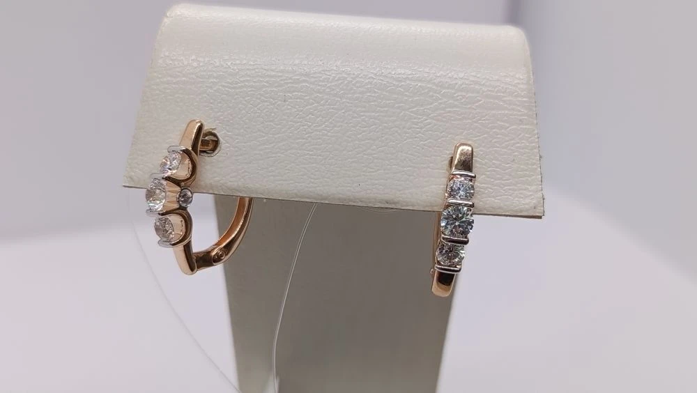 СЕРЬГИ С КАМНЯМИ (Au 585)