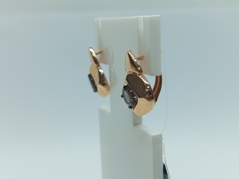 СЕРЬГИ РАУХ-ТОПАЗ (Au 585)