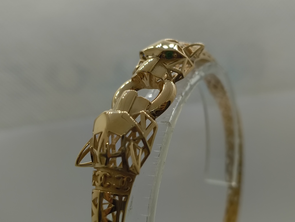 БРАСЛЕТ ЖЕСТКИЙ с камнями (Au 585)