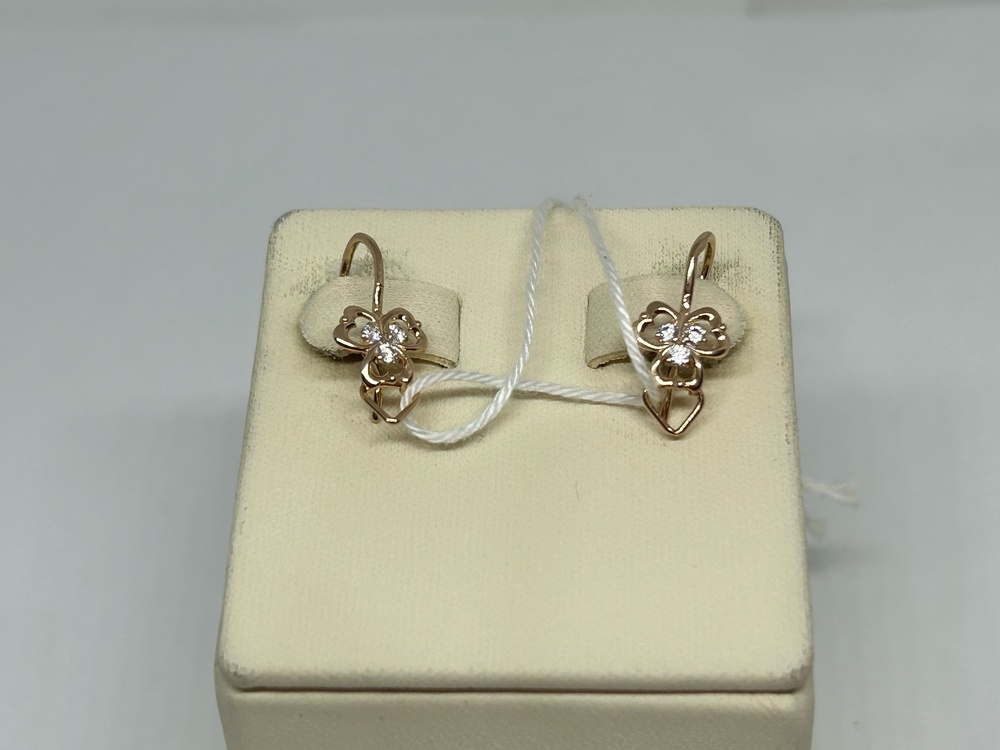 СКМИ585 СЕРЬГИ С КАМНЯМИ (Au 585)