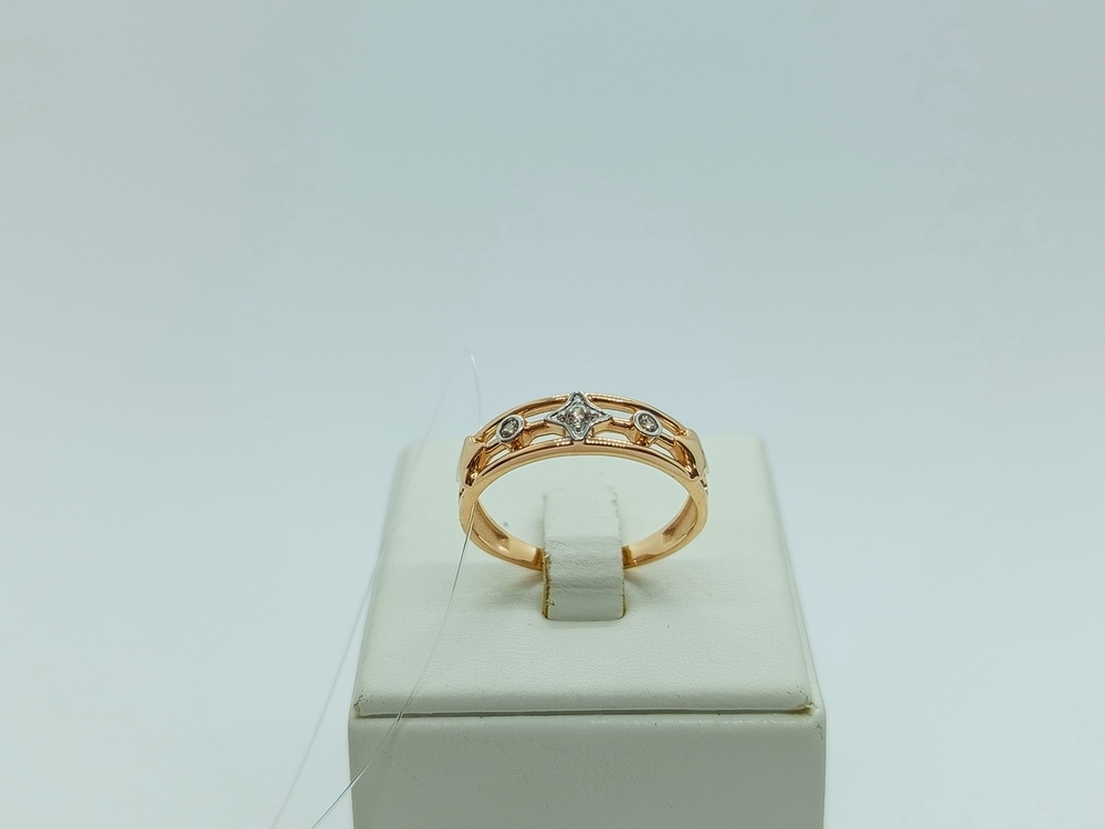 КОЛЬЦО С КАМНЯМИ (Au 585)