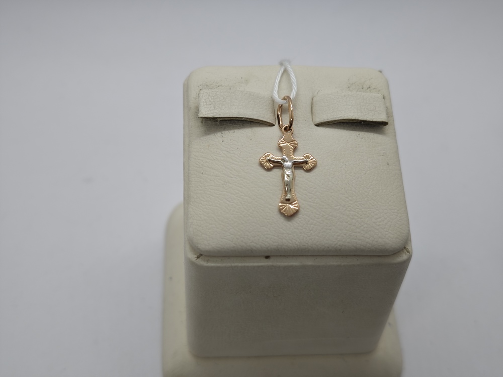 ПОДКБК585 ПОДВЕСКА КРЕСТ БЕЗ КАМНЯ (Au 585)