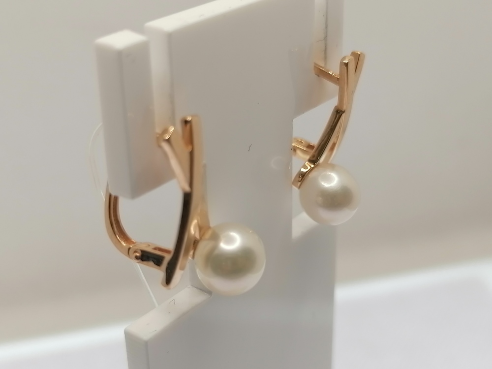 СЕРЬГИ ЖЕМЧУГ (Au 585)